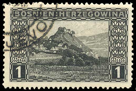 Color scan: Postage stamp of Bosnia and Herzgovina