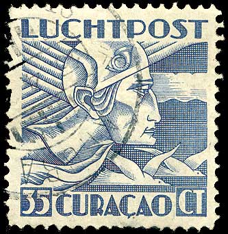 Color scan: Postage stamp of Curacao