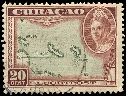 Color scan: Postage stamp of Curacao