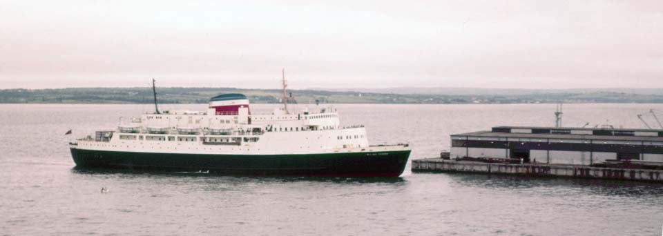 color photograph: docking