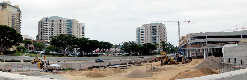 Sweeping view of Genesee Avenue and Coste Verde Center from UTC