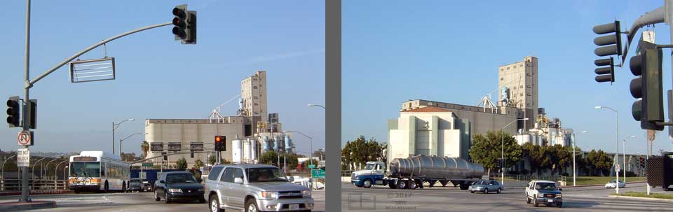 Two views of traffic at intersections