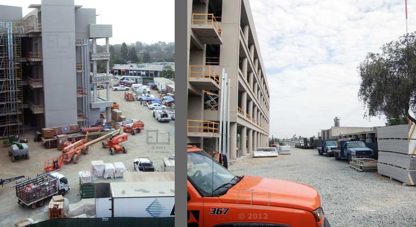 Two image view of oppisite sides of New Science Building