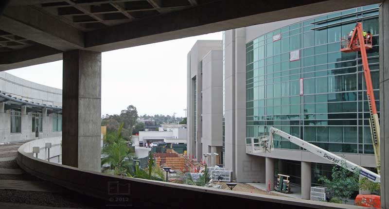 New Science Buildings viewed from second floor of LRC