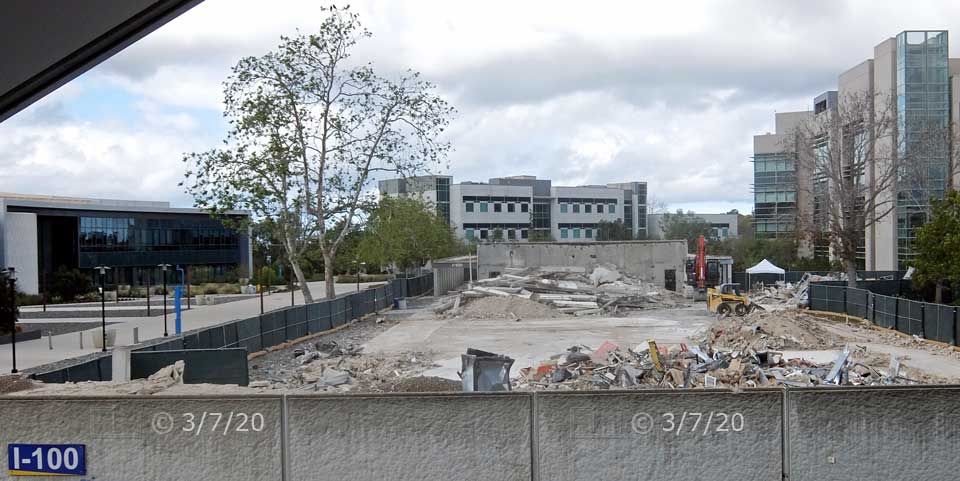 I100 building no longer excists beyond one remaining wall