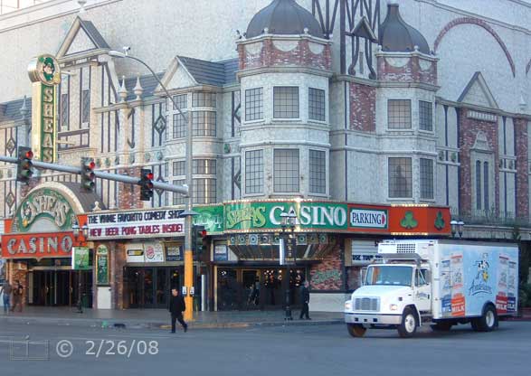 DSC color photo: View of Oshea's Casino from across street - Embedded text: 2/26/08
