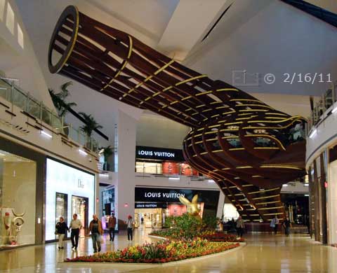 DSC color photo: An interior view of Fashion Show Mall - Embedded text: 2/16/11
