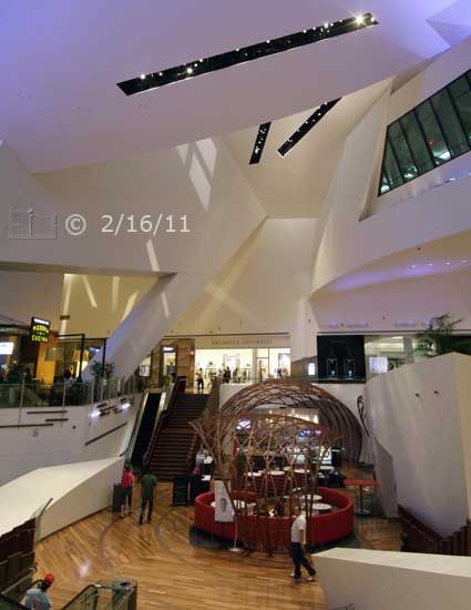 DSC color photo: An interior view of Fashion Show Mall - Embedded text: 2/16/11