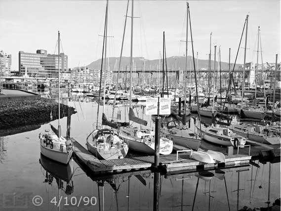B/W photo: A Museum of Anthropology exhibit - Embedded text: 4/10/90