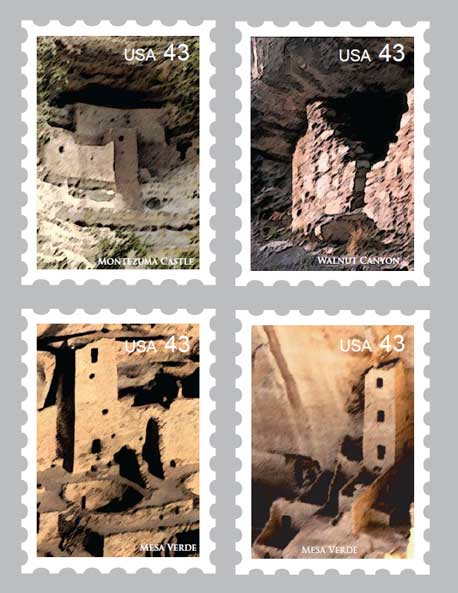 Color photo: Four proposed stamp designs